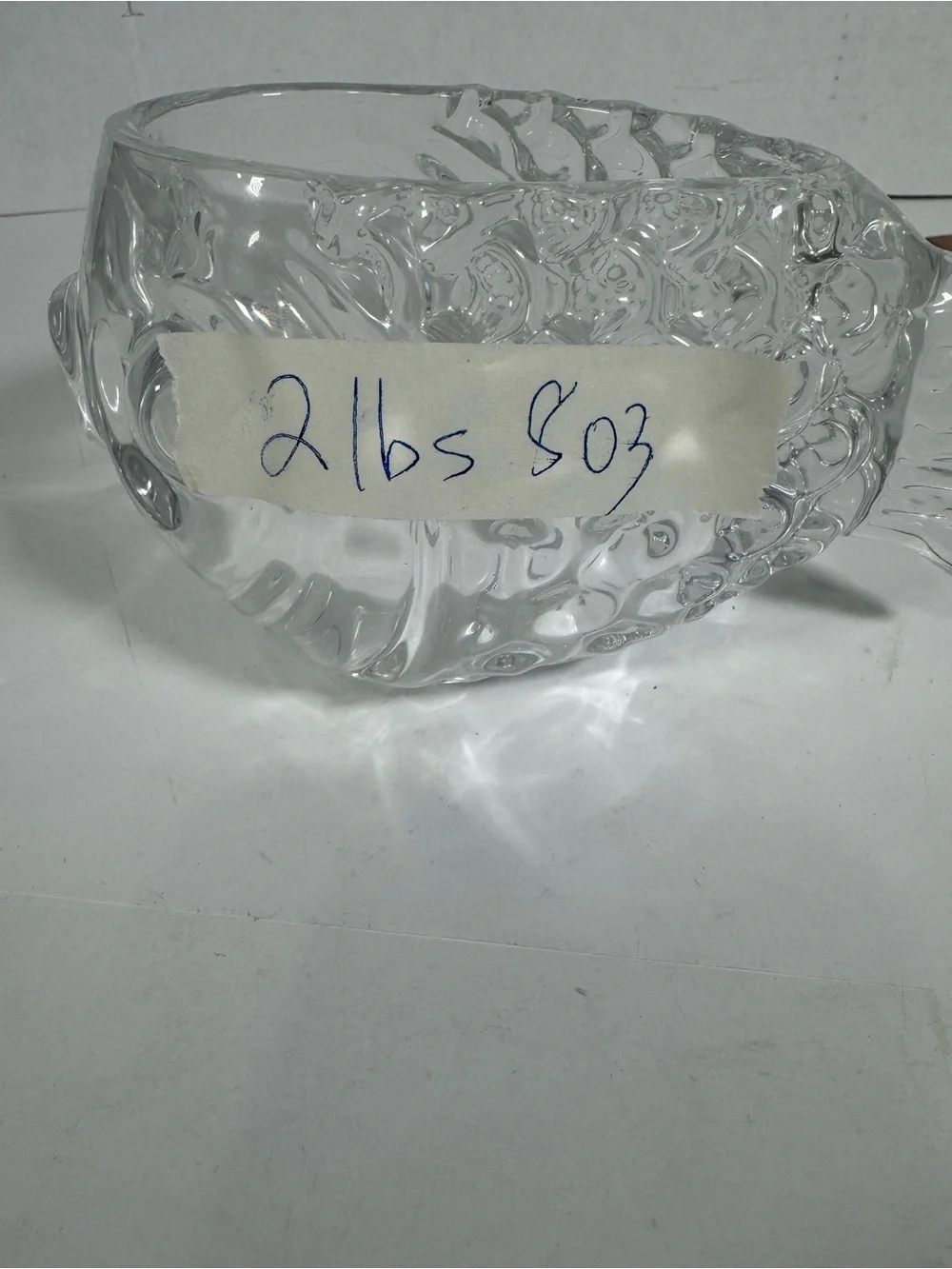 Whimsical Clear Glass Fish Vessel, Cocktail Glass, Candy Dish, Trinket Holder